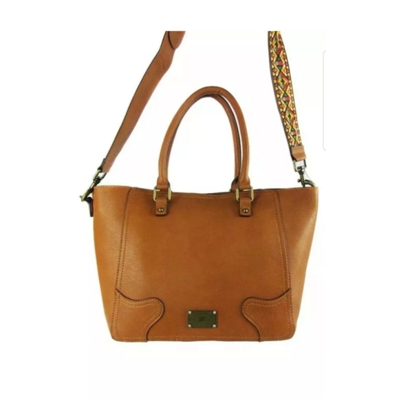 I.N.C INC EMBROIDERED BOHO AZTEC CROSSBODY TOTE BAG - Picture 2 of 7